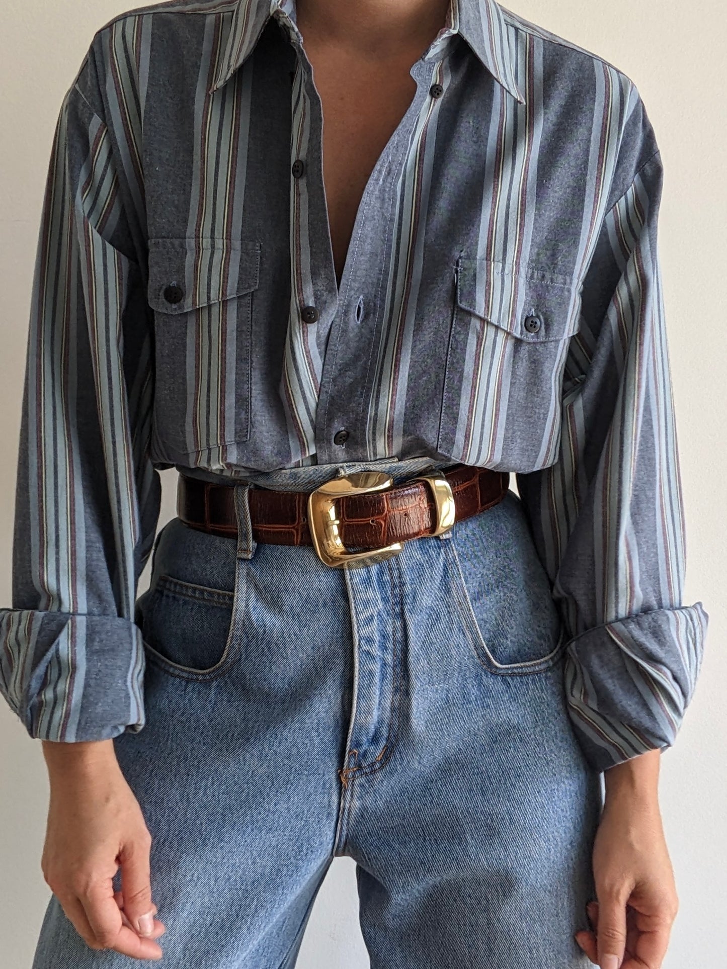Vintage Striped Cotton Shirt