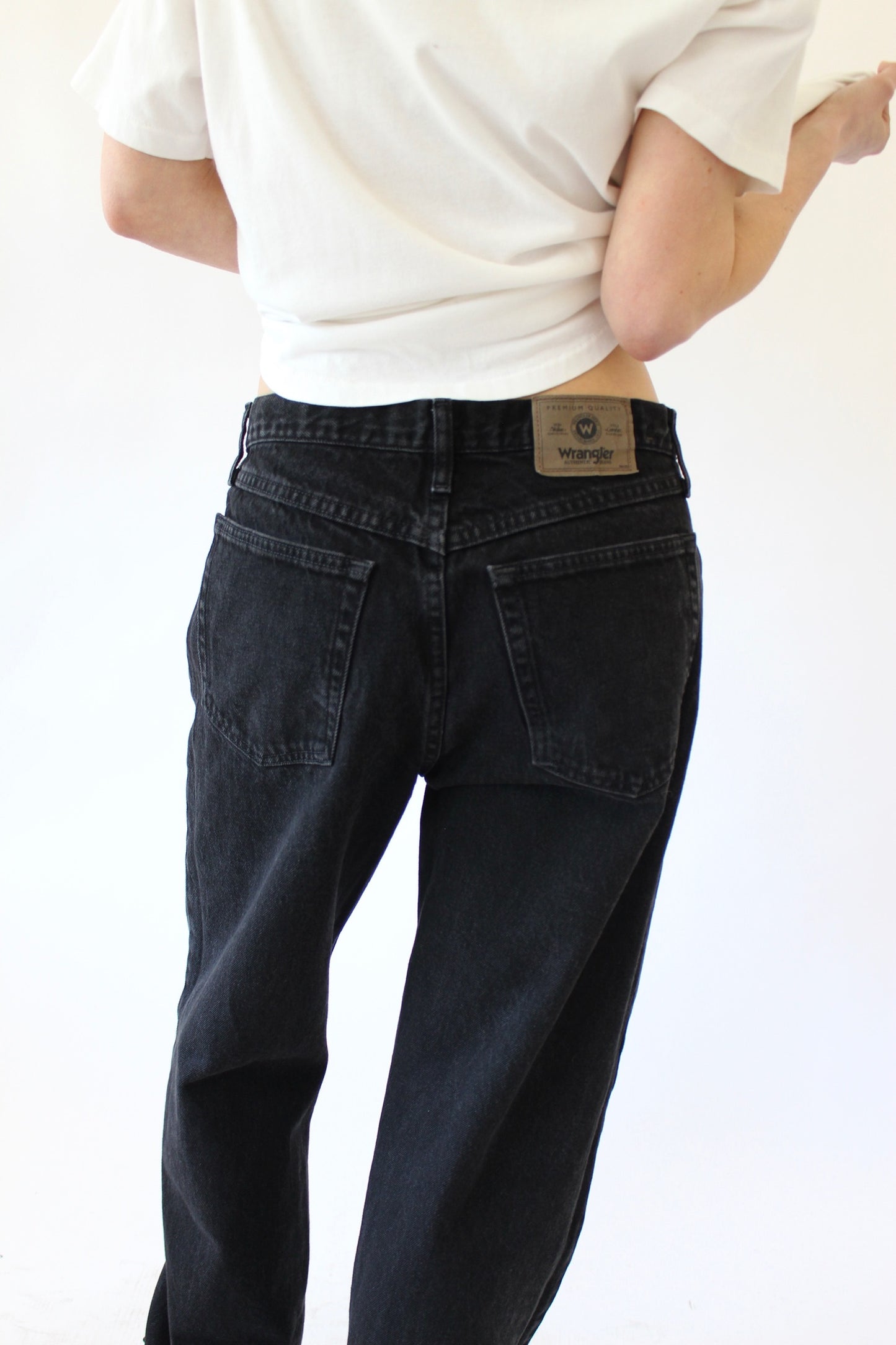 Vintage Faded Black Wrangler Denim