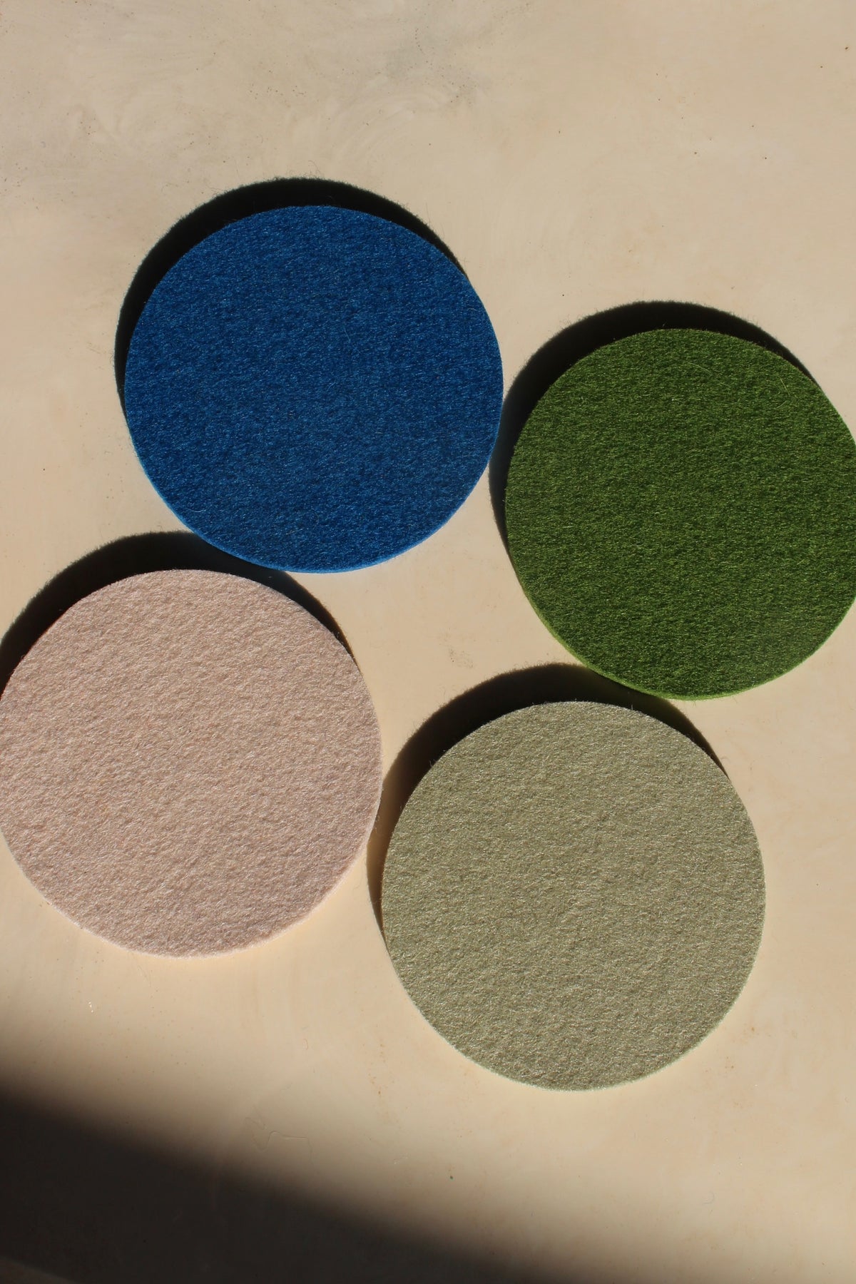 Wool Felt Round Coaster Set