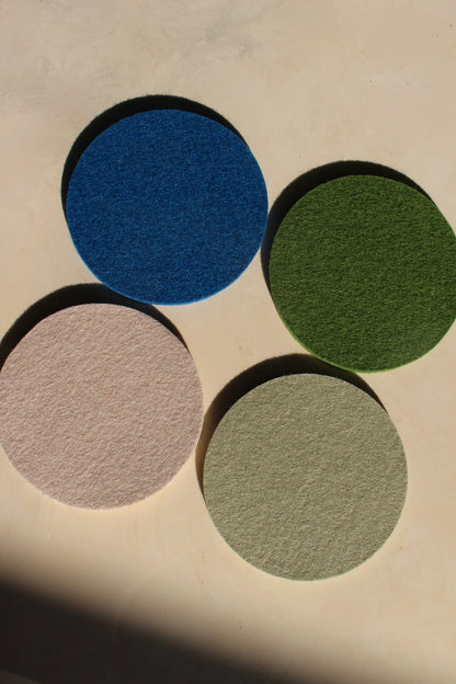 Wool Felt Round Coaster Set