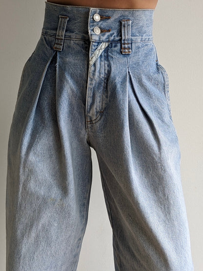 Vintage Jordache Pleated High-Rise Jeans