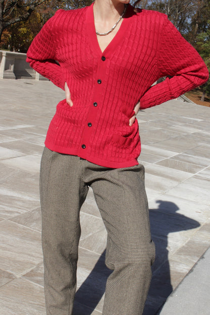 Vintage Salvatore Ferragamo Cable Knit Cardigan