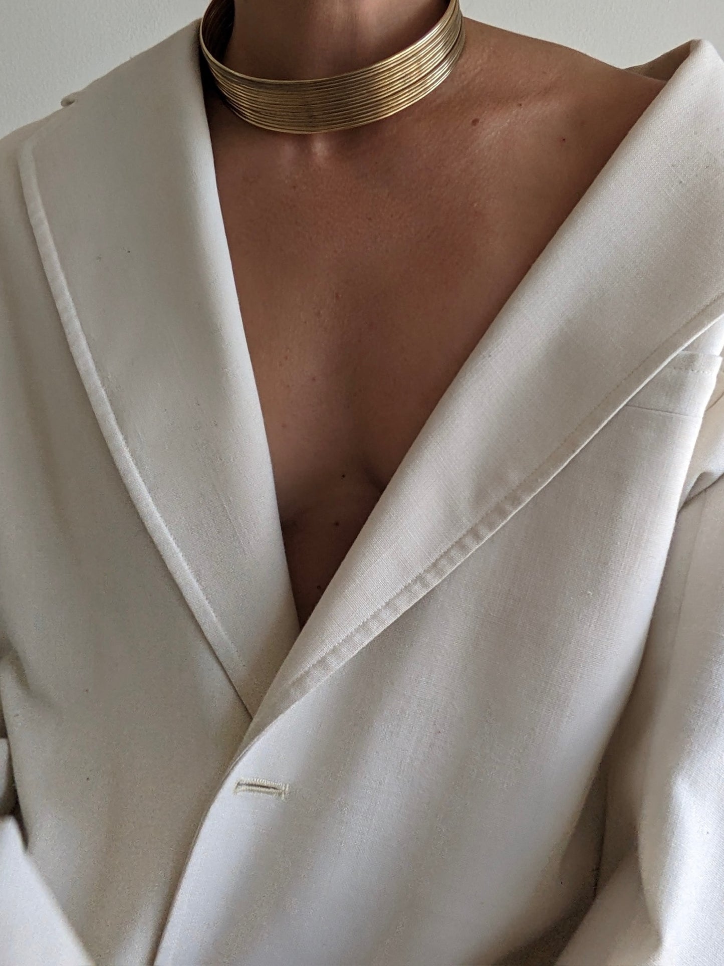 Vintage Structured Gold Collar