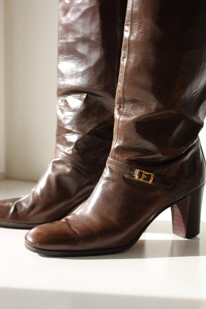 Vintage Salvatore Ferragamo Leather Boots