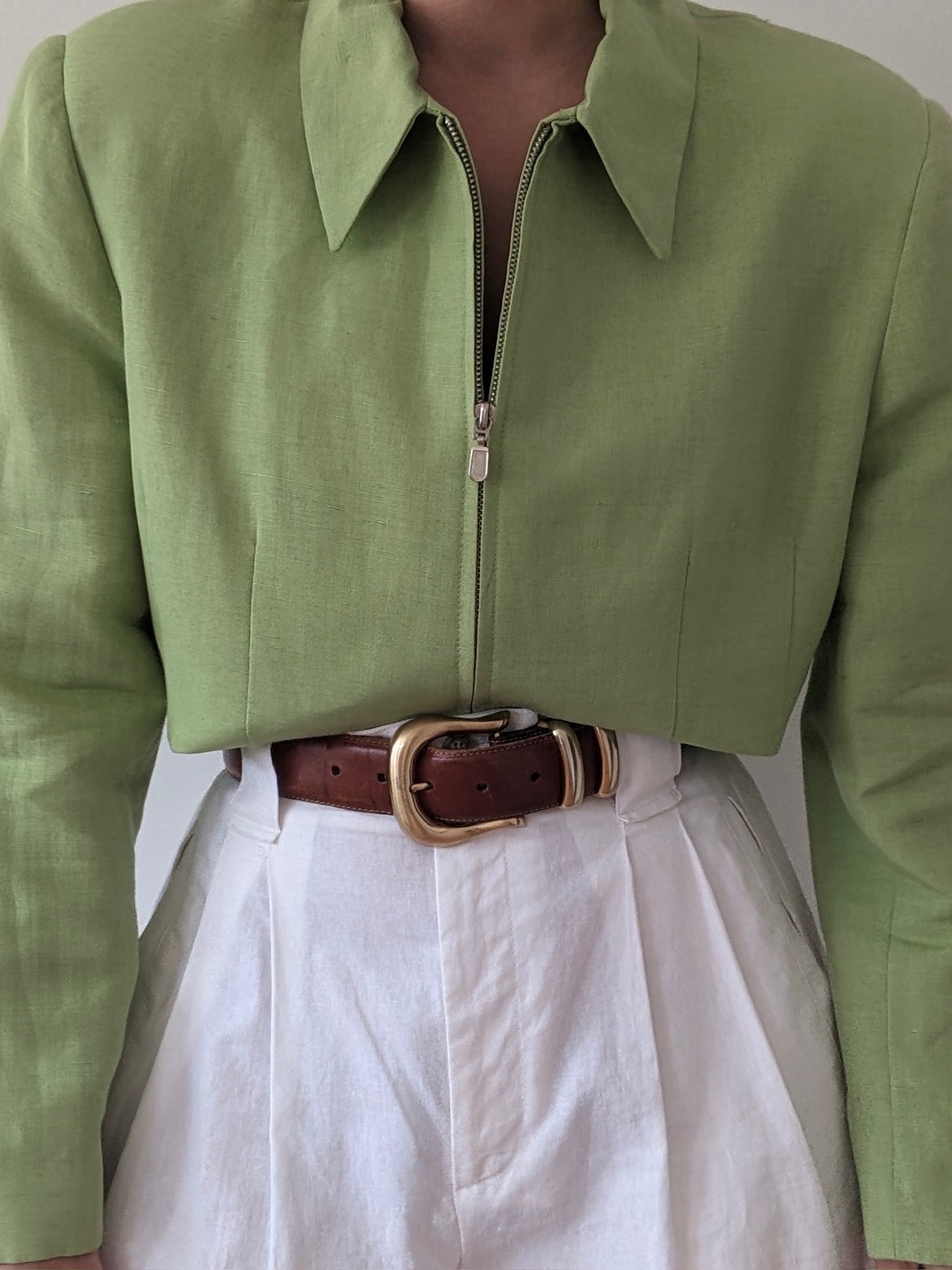 Vintage Kiwi Linen Jacket