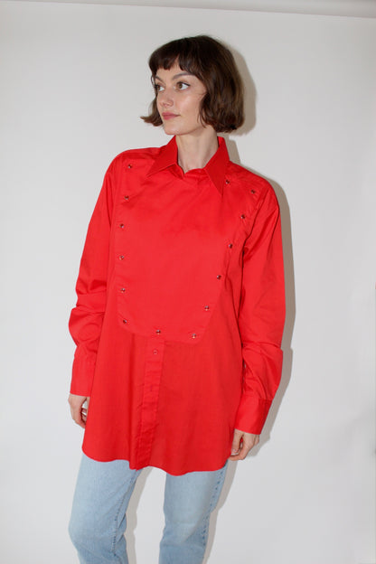 Vintage Tart Western Snap Bib Shirt