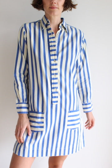 Favorite Vintage Striped Mini Shirtdress