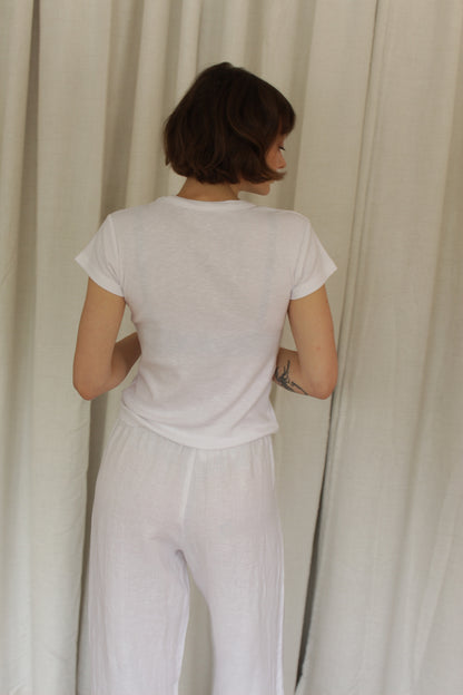 Linen Drawstring Pant