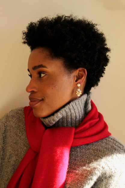 Vintage Clusterd Faux Seed Pearl Drop Earrings