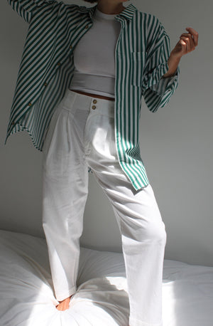 Na Nin Townes Linen Cotton Trouser / Available in White