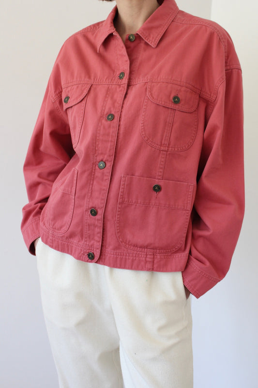 Vintage Strawberry Cotton Chore Coat