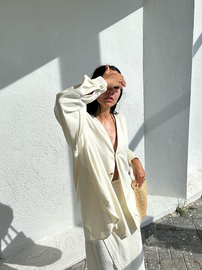 Mary Margaret Silk Herringbone Tunic