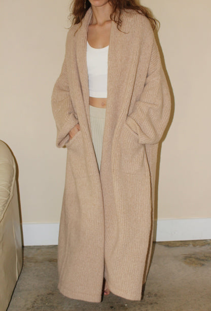 Haori Extra Long Alpaca Sweater Coat