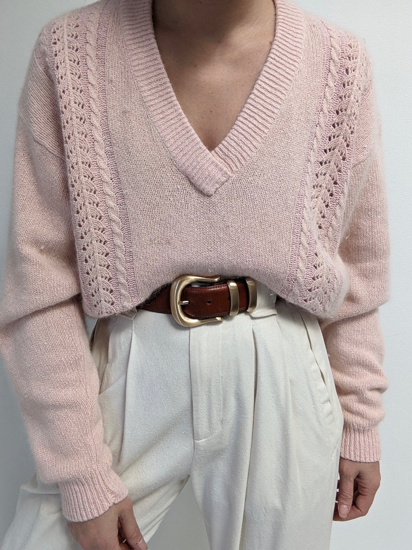 Vintage Blush Angora & Silk Sweater
