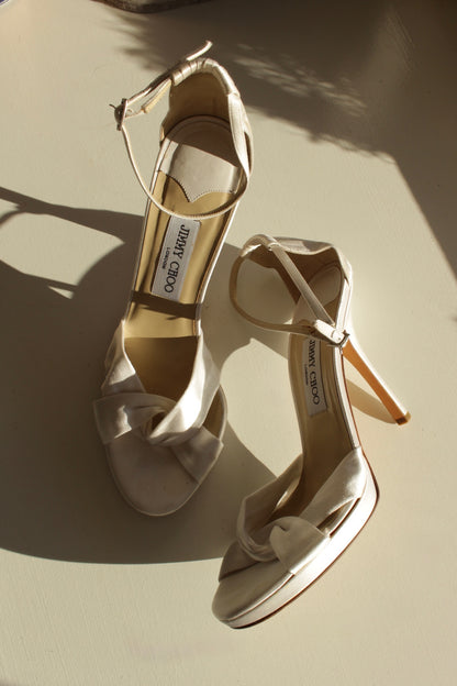 Jimmy Choo Pearl Satin Heels