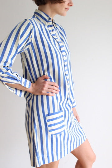 Favorite Vintage Striped Mini Shirtdress