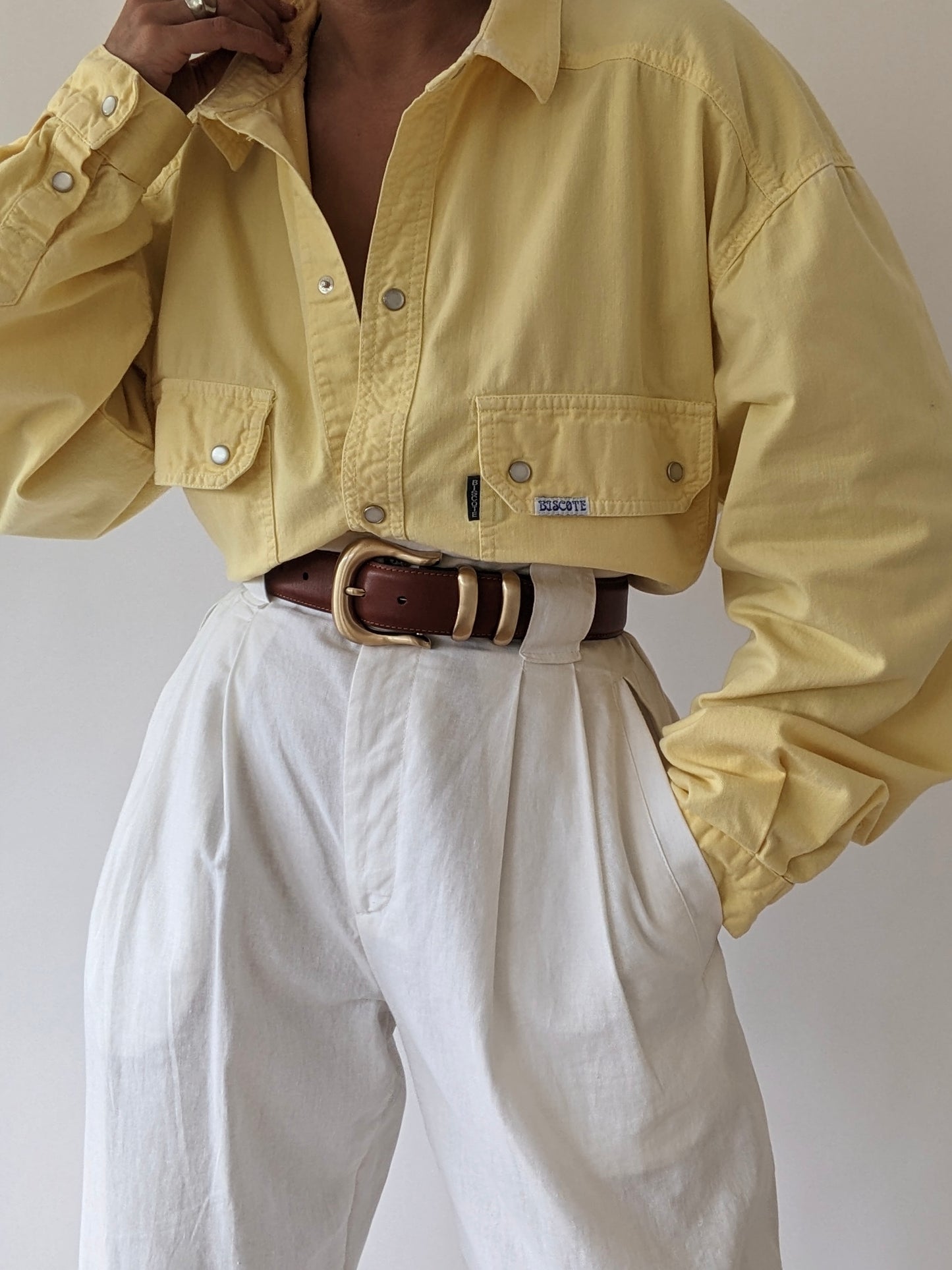 Vintage Faded Lemon Snap Shirt