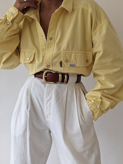 Vintage Faded Lemon Snap Shirt