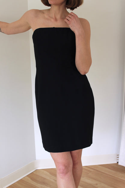 90s Caviar Strapless Mini Dress