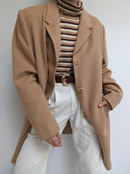 Vintage Butterscotch Wool & Cashmere Coat