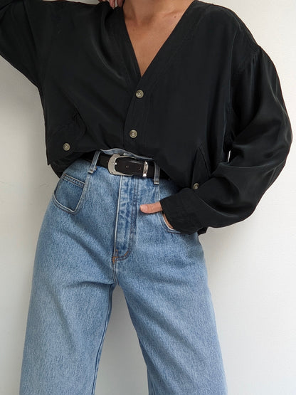 Vintage Caviar Silk Jacket