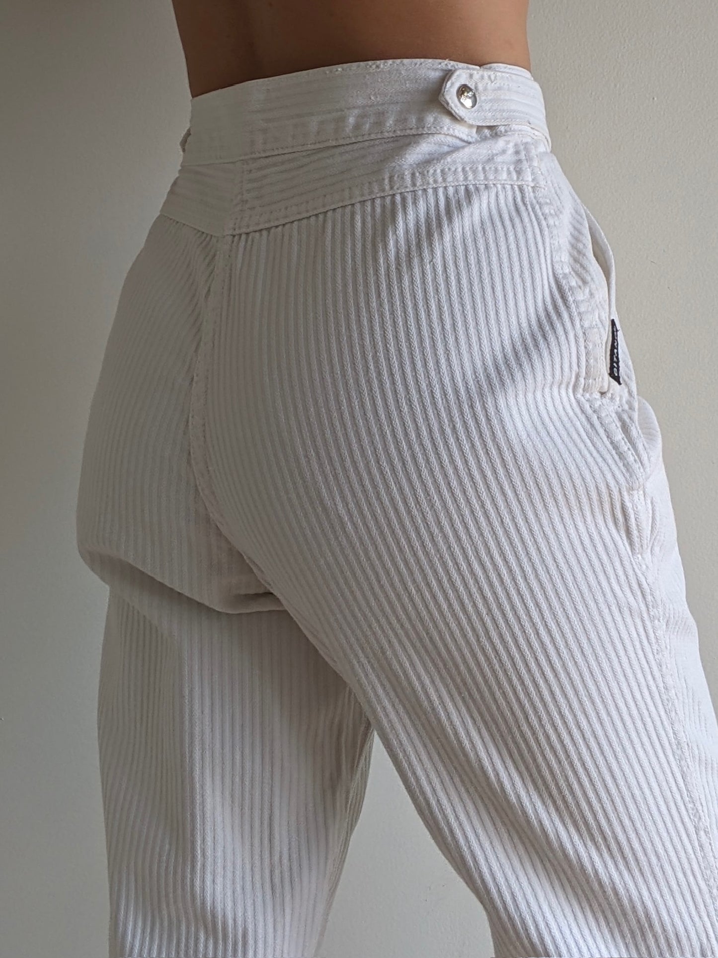 Vintage Gitano Ivory Ribbed Denim