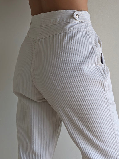 Vintage Gitano Ivory Ribbed Denim