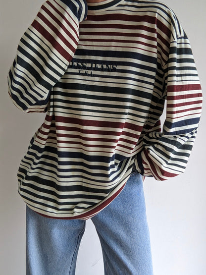 90s Guess Jeans Bold Striped Long Sleeve