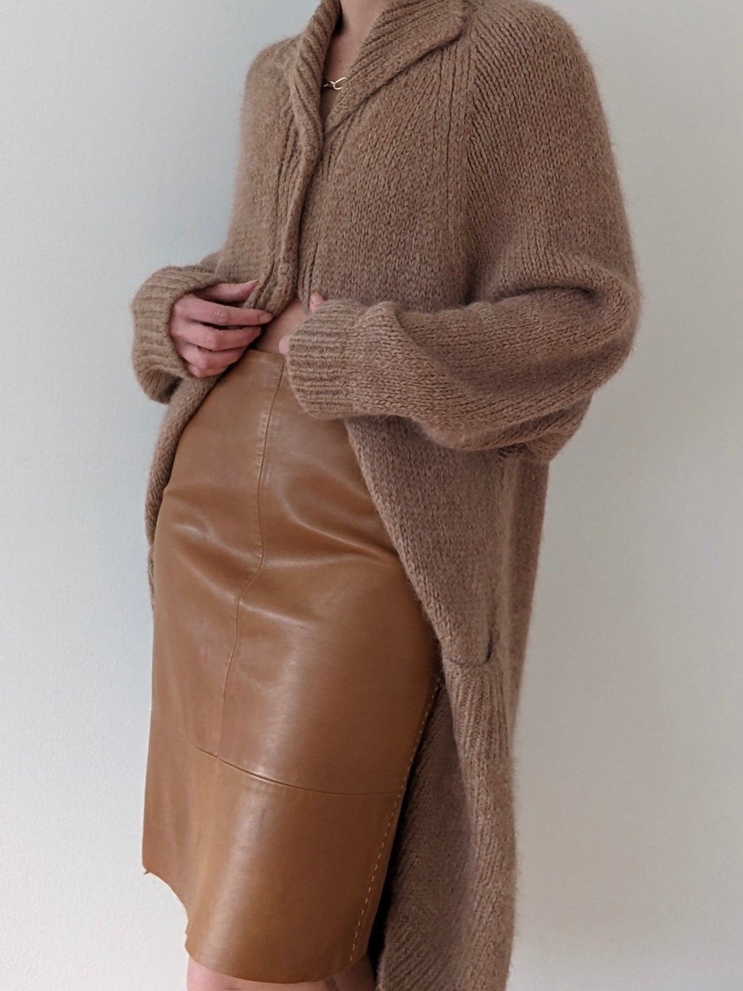 Beautiful Vintage Butterscotch Leather Skirt
