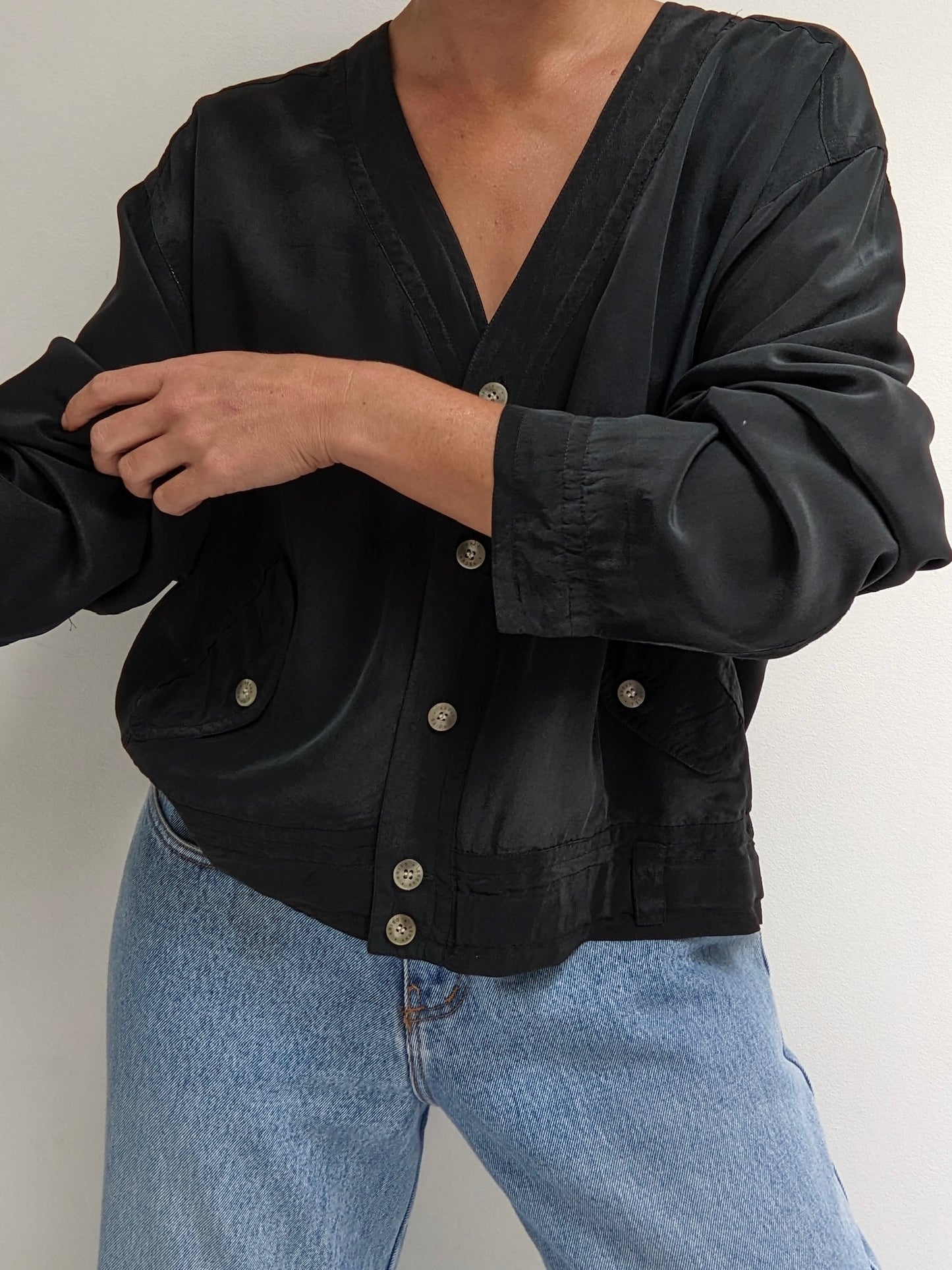 Vintage Caviar Silk Jacket