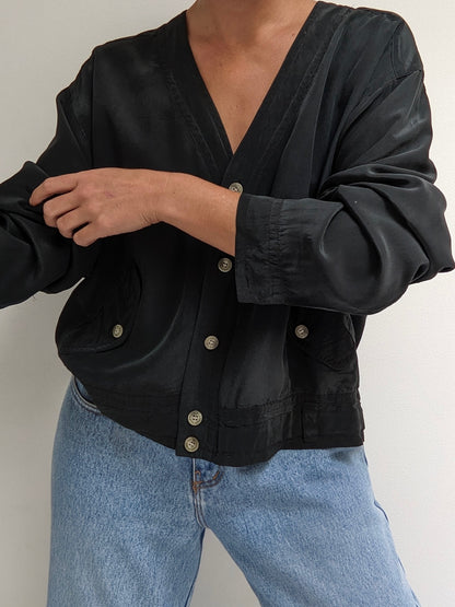 Vintage Caviar Silk Jacket