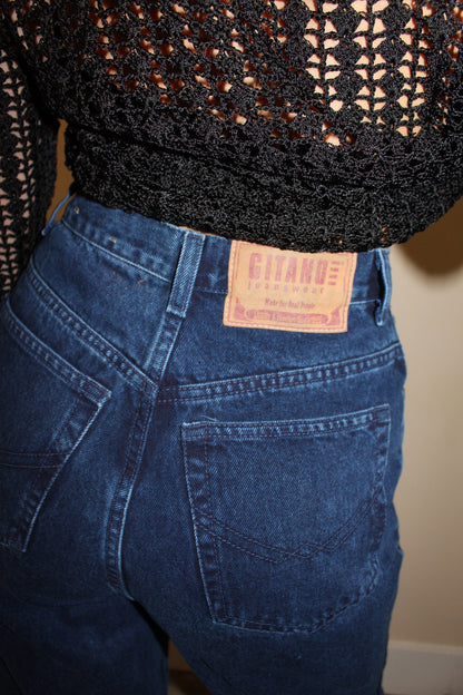 Vintage Overdyed Indigo High Rise Denim