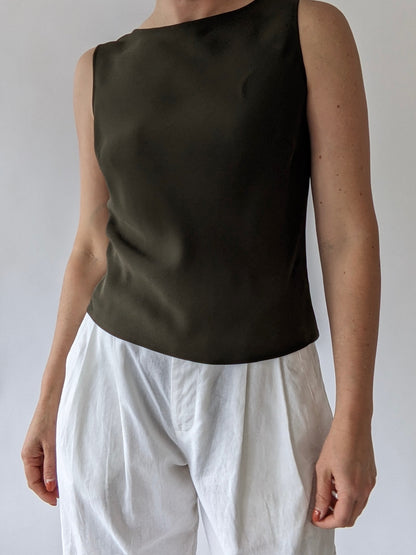 Vintage Lafayette 148 Olive Tank Top