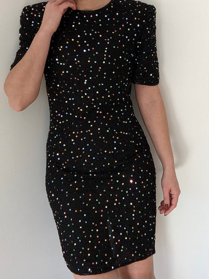 Beautiful Vintage Embellished Silk Dress