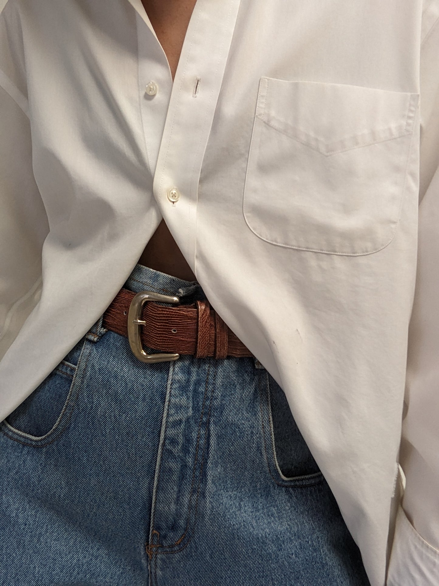 Vintage Whiskey Reptile Embossed Leather Belt