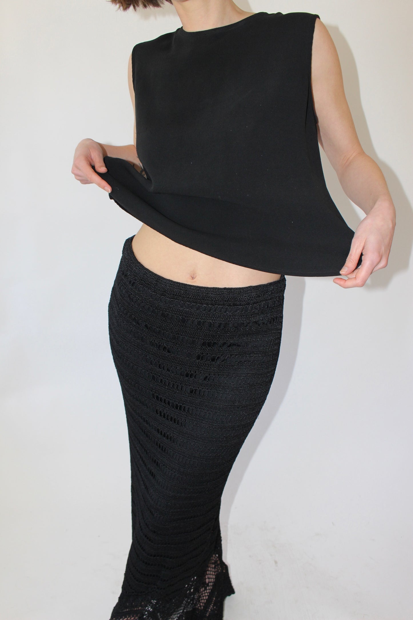 Beautiful Vintage Caviar Crocheted Skirt