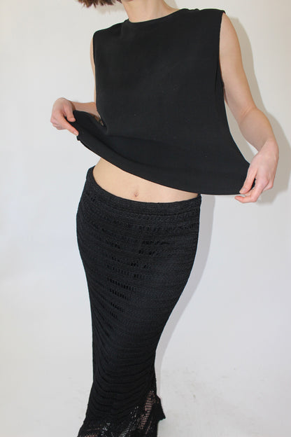 Beautiful Vintage Caviar Crocheted Skirt