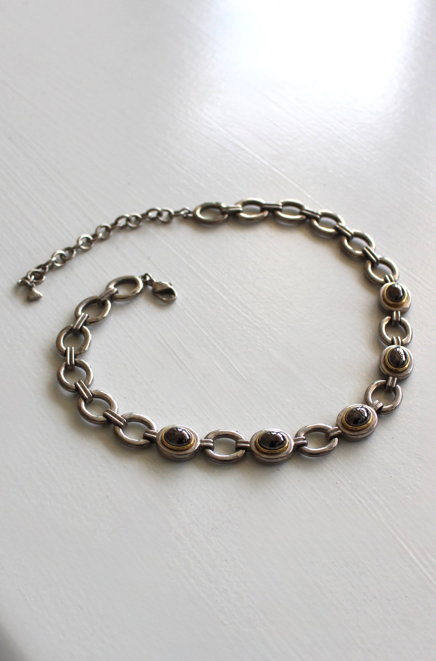 Vintage Silver Linked Chain Necklace