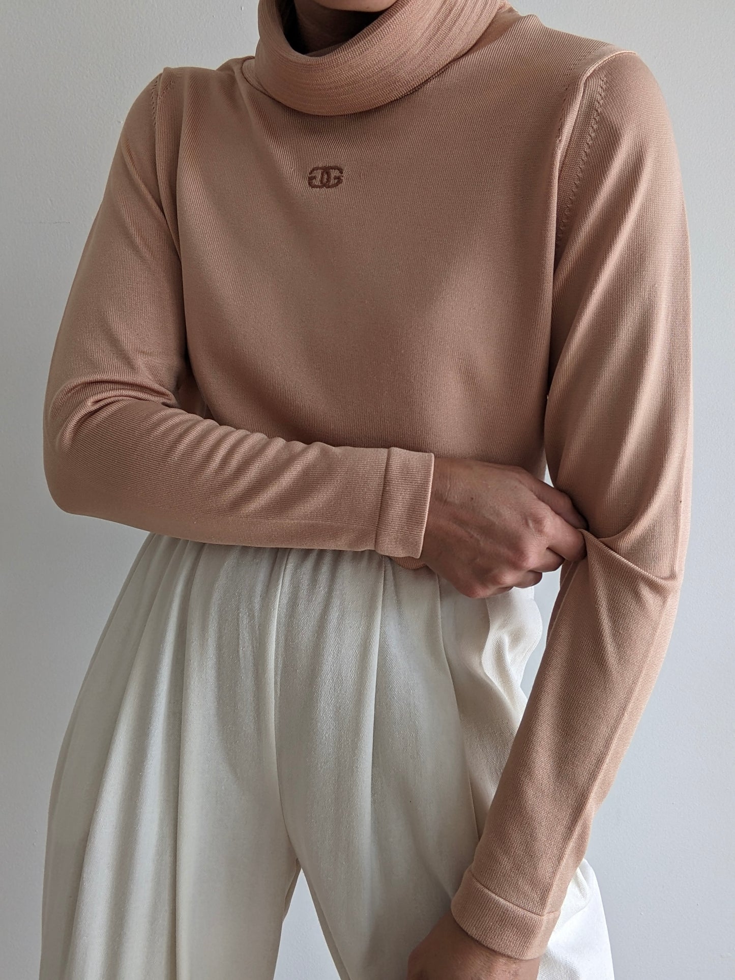 Vintage Givenchy Sport Sand Knit Turtleneck