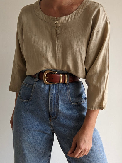 Vintage Sand Henley Tunic