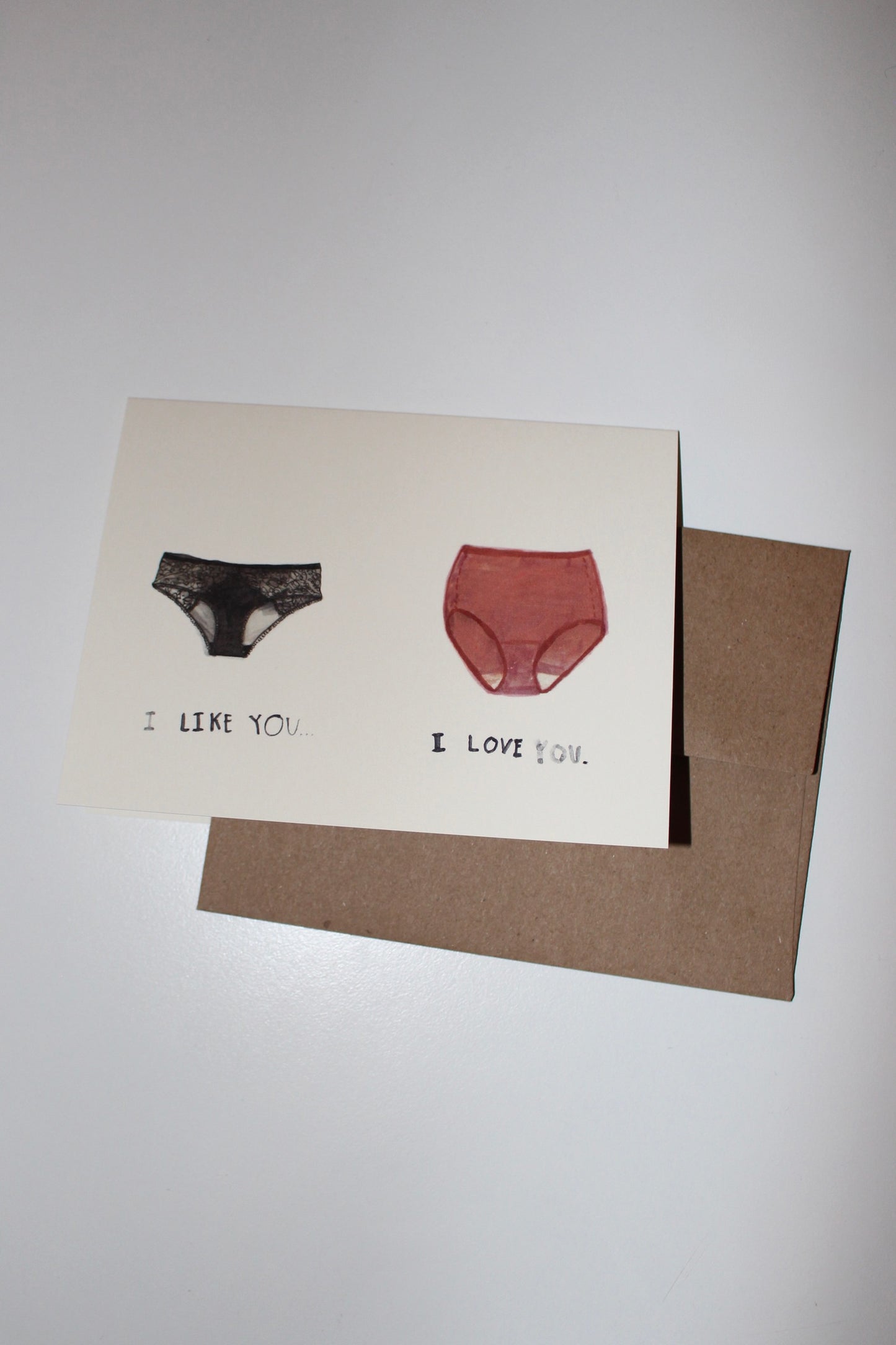 I like you, I love you Card