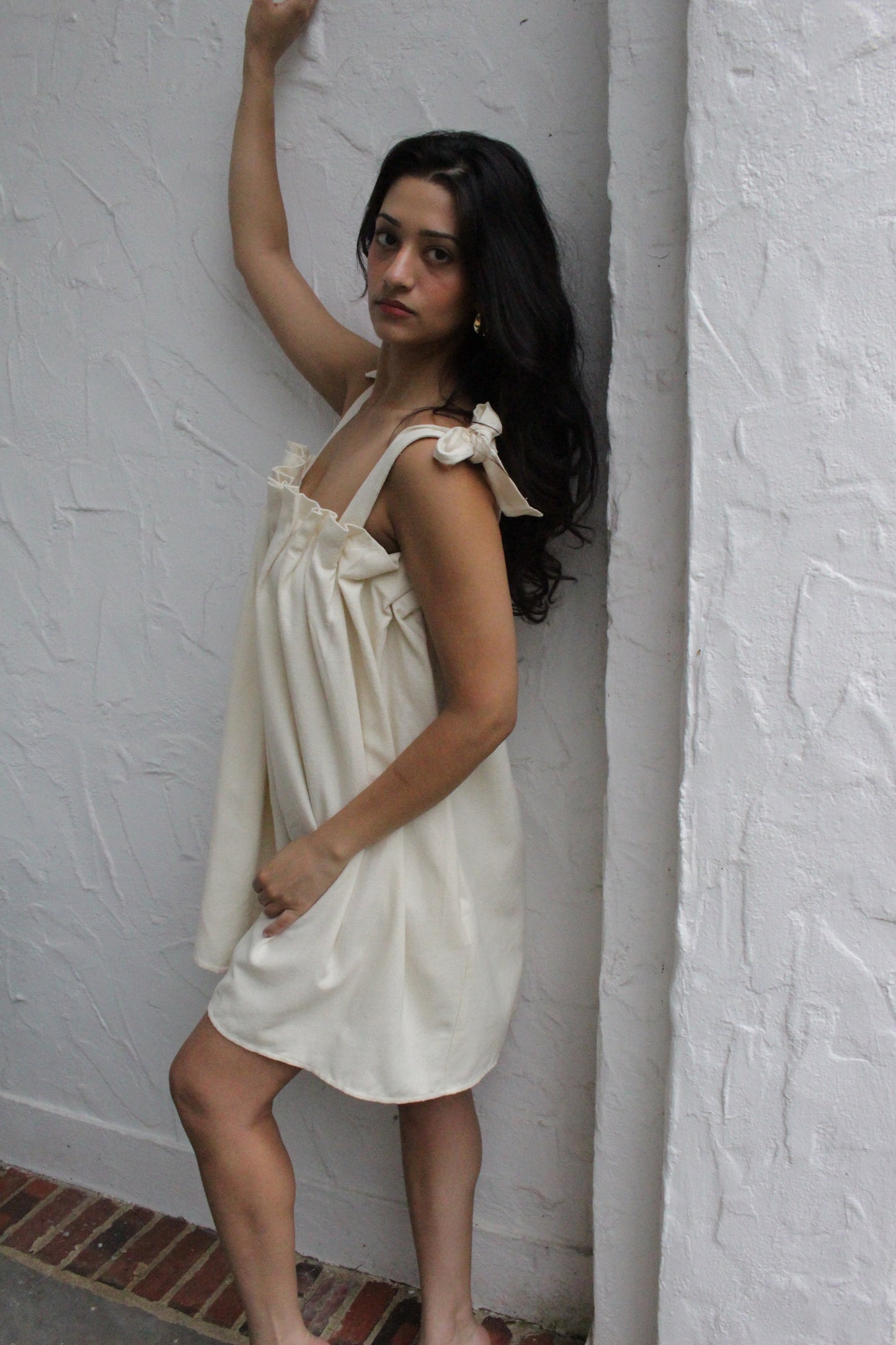 Toni Woven Silk Baby Doll Dress