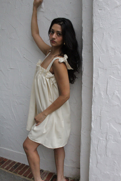 Toni Woven Silk Baby Doll Dress
