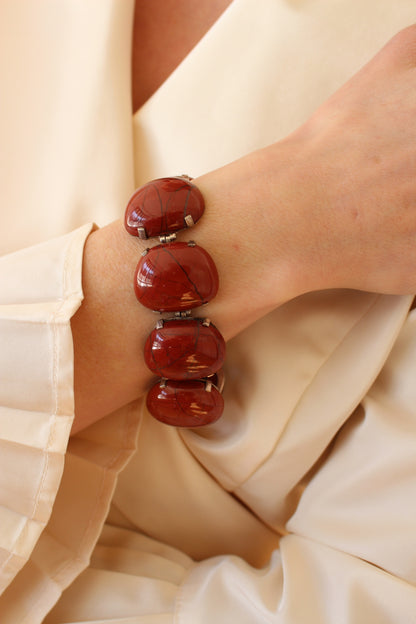 Absolute Favorite Vintage Red Jasper & Sterling Silver Bracelet