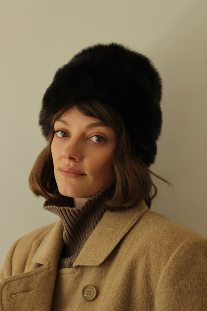 Vintage Smoke Faux Fur Hat