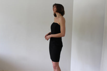 90s Caviar Strapless Mini Dress
