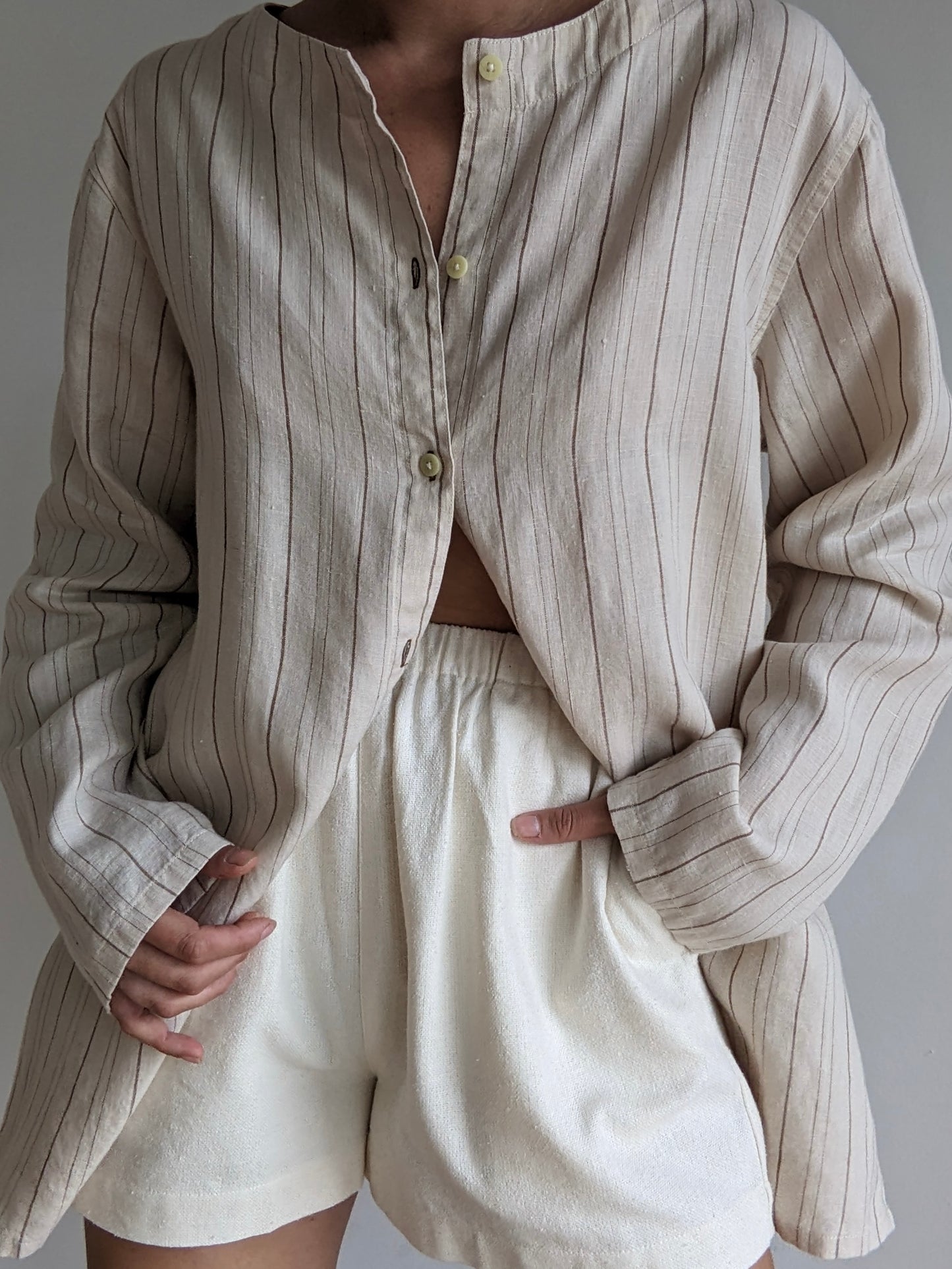 Vintage Striped Linen Tunic