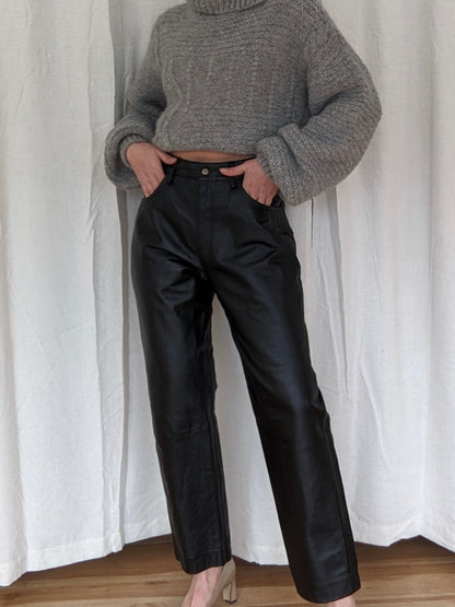 Amazing Vintage Caviar Leather Pant