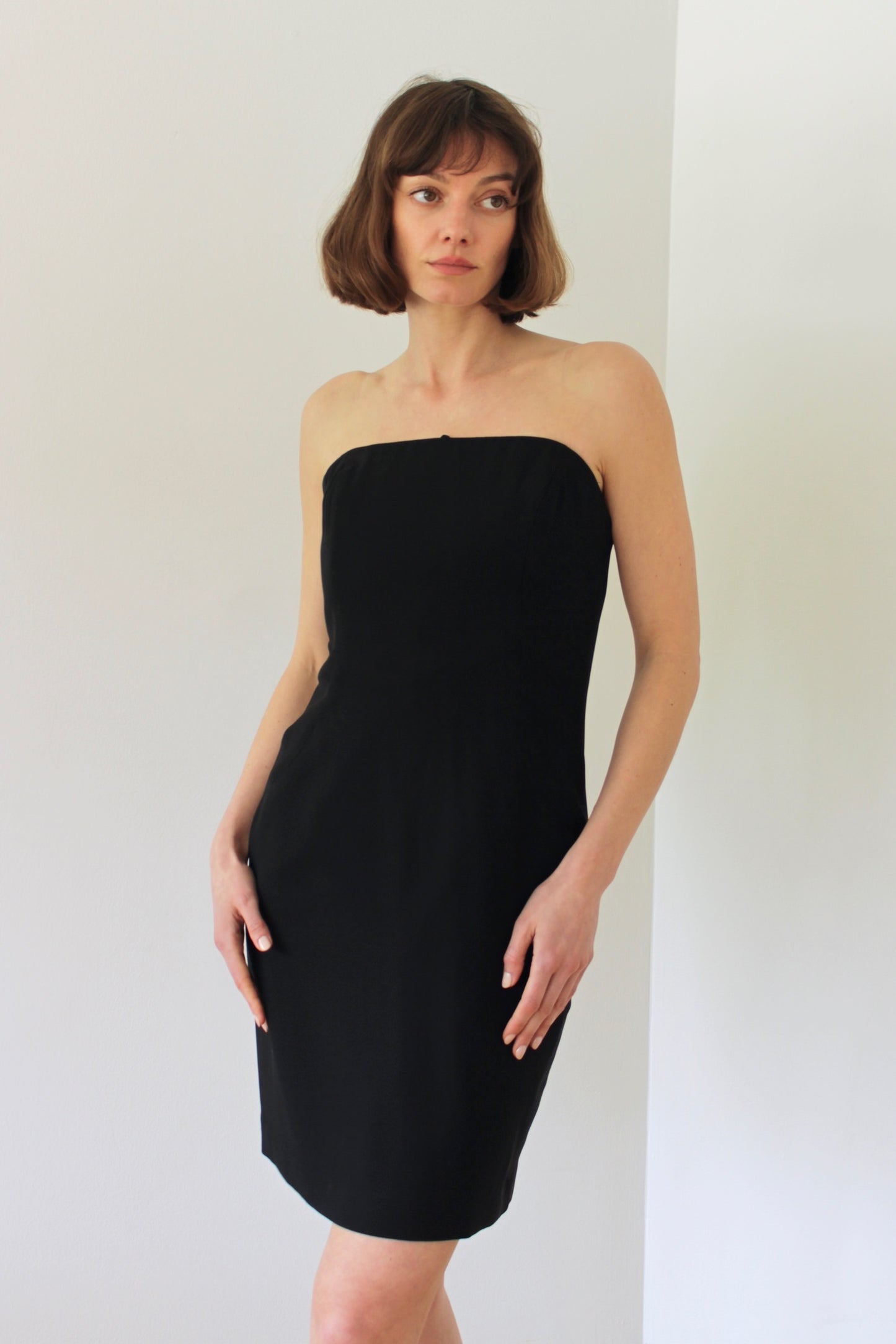 90s Caviar Strapless Mini Dress