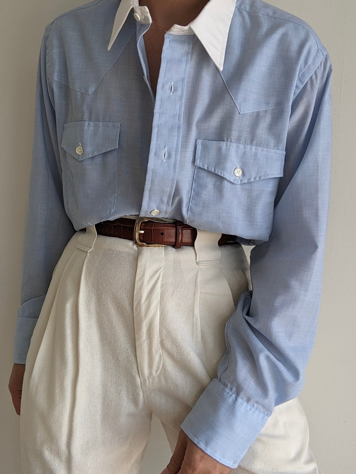 Vintage Sky Blue Shirt